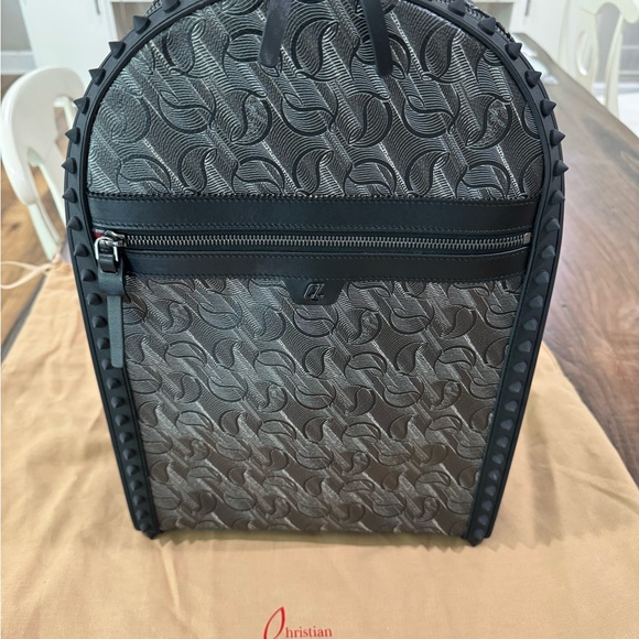 Christian Louboutin Black and Gray Embossed Backpack. NEW with original bag. - Picture 1 of 8